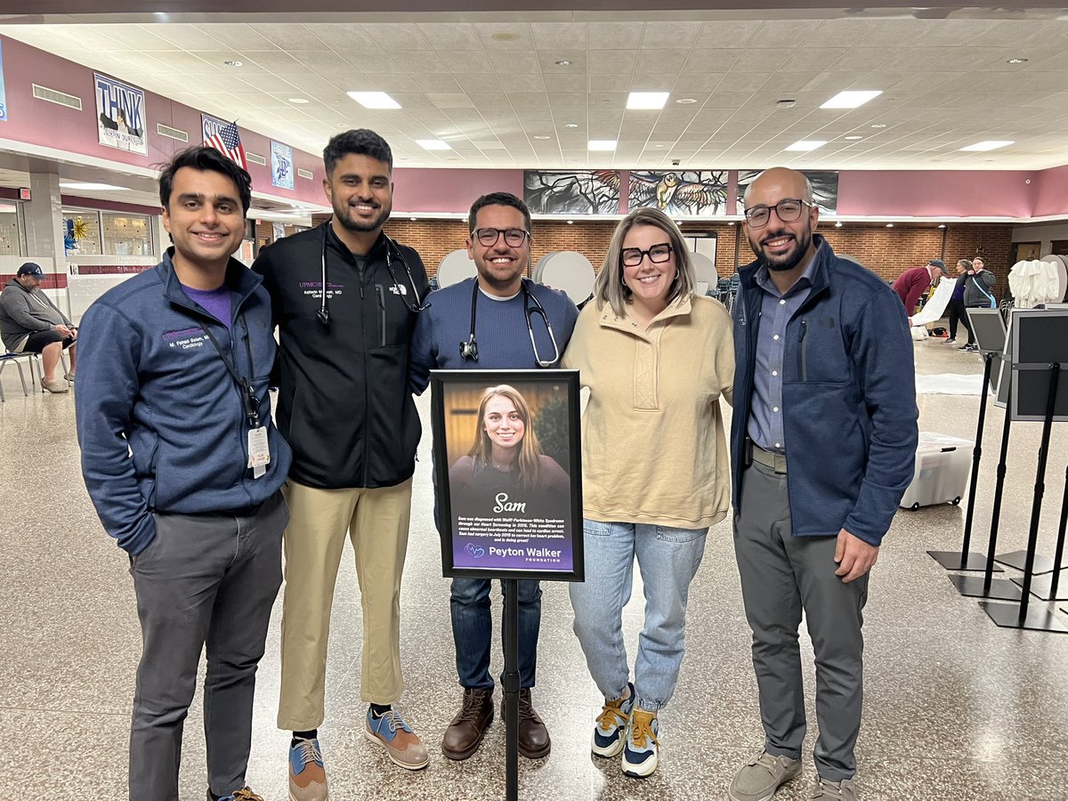 Our fellows today took part in the ❤️ screening of students at the Lower Dauphin High School, organized by peytonwalker.org/our-story/

In addition to receiving an EKG (+/-echocardiogram), each student (&amp; their family members) learn how to perform CPR &amp; use an AED.