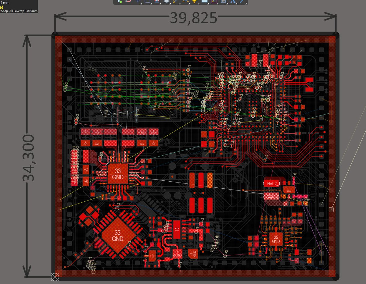 How many times have you redrawn the same circuit?

Me, a lot. Especially for this board. I had to change the size of our SoM (by @alplabse) and then rearranged the components and PCB layout.

#pcb #layout #hardware #circuit #som