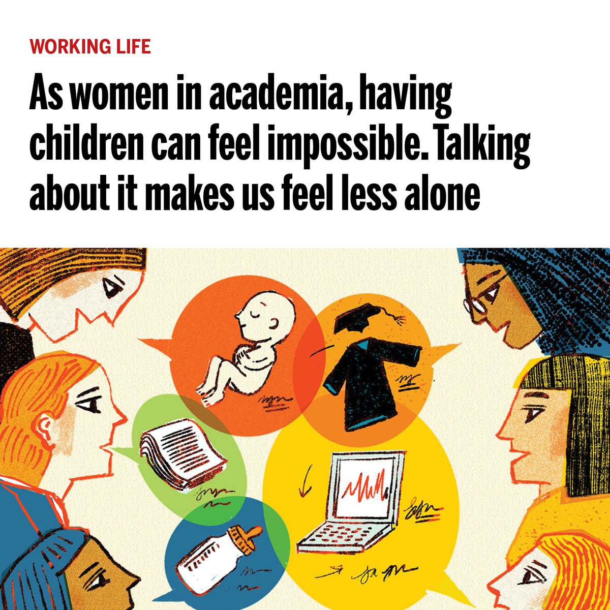 "The academic structure … makes planning for a family feel like an impossible luxury." 

In this #ScienceWorkingLife, two postdocs share how, as women in academia, having children can feel impossible—and how talking about it makes them feel less alone. scim.ag/4fkbV5x