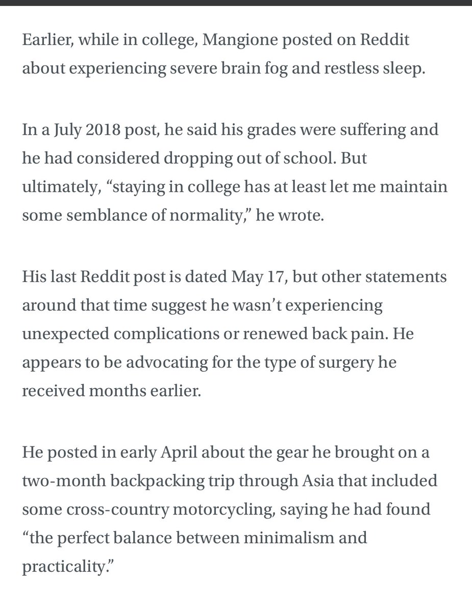 KlonnyPin_Gosch's tweet photo. Here are some of the reasons why I increasingly suspect Luigi Mangione could be a patsy or 🧠-controlled shooter. To be clear, I support the exec deathcare mvmt, but the narrative just doesn’t add up:

> Luigi complains of extreme sleeplessness & brain fog while studying computer science at UPenn, an Ivy League Company feeder with upwards of 4 different fellowship & research programs at the C👁️A

> Moves into a Hawaiian “intentional community” run by a Kinsey-loving academic & a globetrotting Fulbright scholar in ‘22, where he’s introduced to the Unabomber’s manifesto despite displaying turbonormie reading taste prior to then.

> Decides to finally undergo spinal fusion surgery for his spondylolisthesis (slipped disc) last summer. The surgery is supposedly a rousing success and he comes out of it proselytizing to back pain Redditors that they should surgeon shop—not many if any instances of health insurance critiques found. He’s reportedly not insured by UHC.

> Sometime this spring or last winter, Luigi embarks on a massive, 2 month backpacking trip across Asia (uhm…Oswald in Russia, anyone?)

> This Feb, United Health suffers the largest data breach in American history, with the personal info of over 100 million people stolen. Around the same time, Nancy Pelosi purchases stock in the cybersecurity company UHC hired to investigate the hack on two occasions, one of the buys on the v same day as the hack. Despite an initial dip, the stock has since rallied. Also, should be noted Brian Thompson is named in a Firefighter’s Pension Fund lawsuit alleging insider trading for dumping $15 mil in stocks before a DOJ probe against UHC was announced.

> Upon his return to the States, Luigi abruptly and without warning goes dark, cutting off all contact with his family and childhood friends from prestigious Gilman academy (slight tangent, but Gilman appears to have ignored or even protected numerous pedophile faculty, including an egregious case where a teacher was convicted of 9 counts last year, a teacher who was employed during Luigi’s time at the K-12 boys school)

> During Luigi’s AWOL period, the only people in his life he appears to be communicating w/ are sus RJ from Surfbreak who turned him on to Ted K or else a British tech writer on Twitter, whom Luigi tries to convince to schedule group video calls for his Substack subscribers so Luigi can recruit them for a rationalist, Stoic, & effective altruist group he plans to organize (seems a little weird to me). So Luigi is DMing complete strangers but can’t take the time to answer one of the plaintive messages from his family or a HS buddy whose wedding he’d committed to be a groomsman at.

> In September, Luigi removes his number from a WhatsApp group for Penn alumni in Hawaii, breaking ties & isolating himself further (alt, this could maybe be construed as a kind of scrubbing of digital comms evidence).

> Oct. 1st, a Gilman classmate receives a msg asking if he’d heard from Luigi. In Baltimore and around the country, concerned loved ones and the Mangione clan continue their frantic search for Luigi, from whom there’s only radio silence.

> Nov. 18th. Luigi’s mother files a Missing Persons Report with the SFPD. A day after the Brian Thompson clipping, the SFPD notifies the FBI of Luigi’s identity, hinting at clear contradictions in the official LE narrative. Zion•ist NYPD intel dir. Jessica Tisch maintains that they were kept in the dark. Conflicting narratives from LE & the feds re the sequence leading up to his apprehension at Mickey D’s that could either point at parallel constructions to obscure face recognition surveillance tech or else compartmentalized sloppiness borne of a need-to-know coverup of a patsy frame-up job.

To be continued?