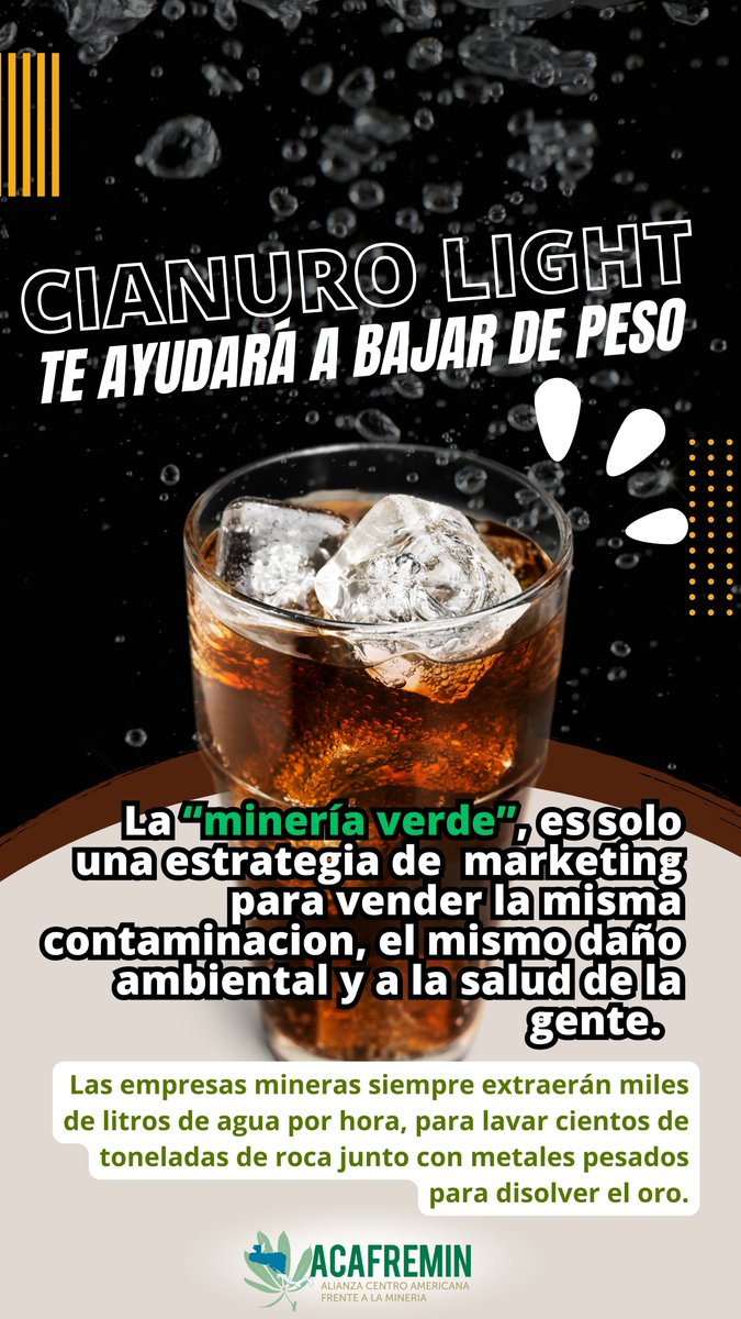 ⚠ La Minería "verde" o "responsable" no existe, es solo una estrategia de Markting para vender la misma contaminación ambiental y daños a la salud de la población.
#NoALaMineria <a href="/seguidores/">seguidores</a>. <a href="/ades_sm/">ADES Santa Marta</a>  <a href="/CSantaMarta1987/">Comunidad Santa Marta</a> <a href="/nayibbukele/">Nayib Bukele</a>.