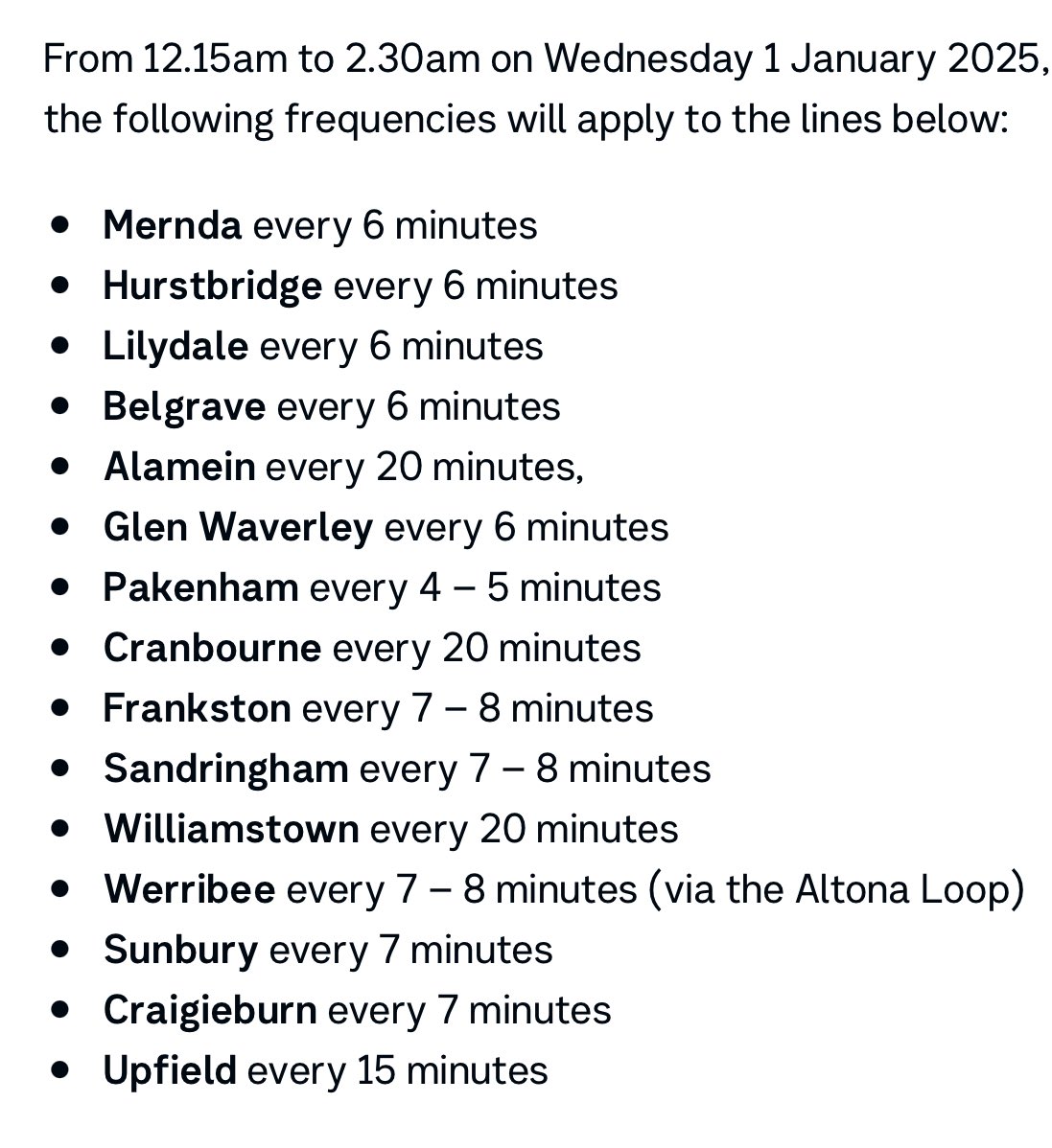 ptua's tweet image. This shows that we have a network, the staff and the rolling stock to handle the frequency a city of 5 million actually needs.

(except Upfield which we’ve long argued needs duplication).

#MoreTrainsPlease #MoreServicesPlease