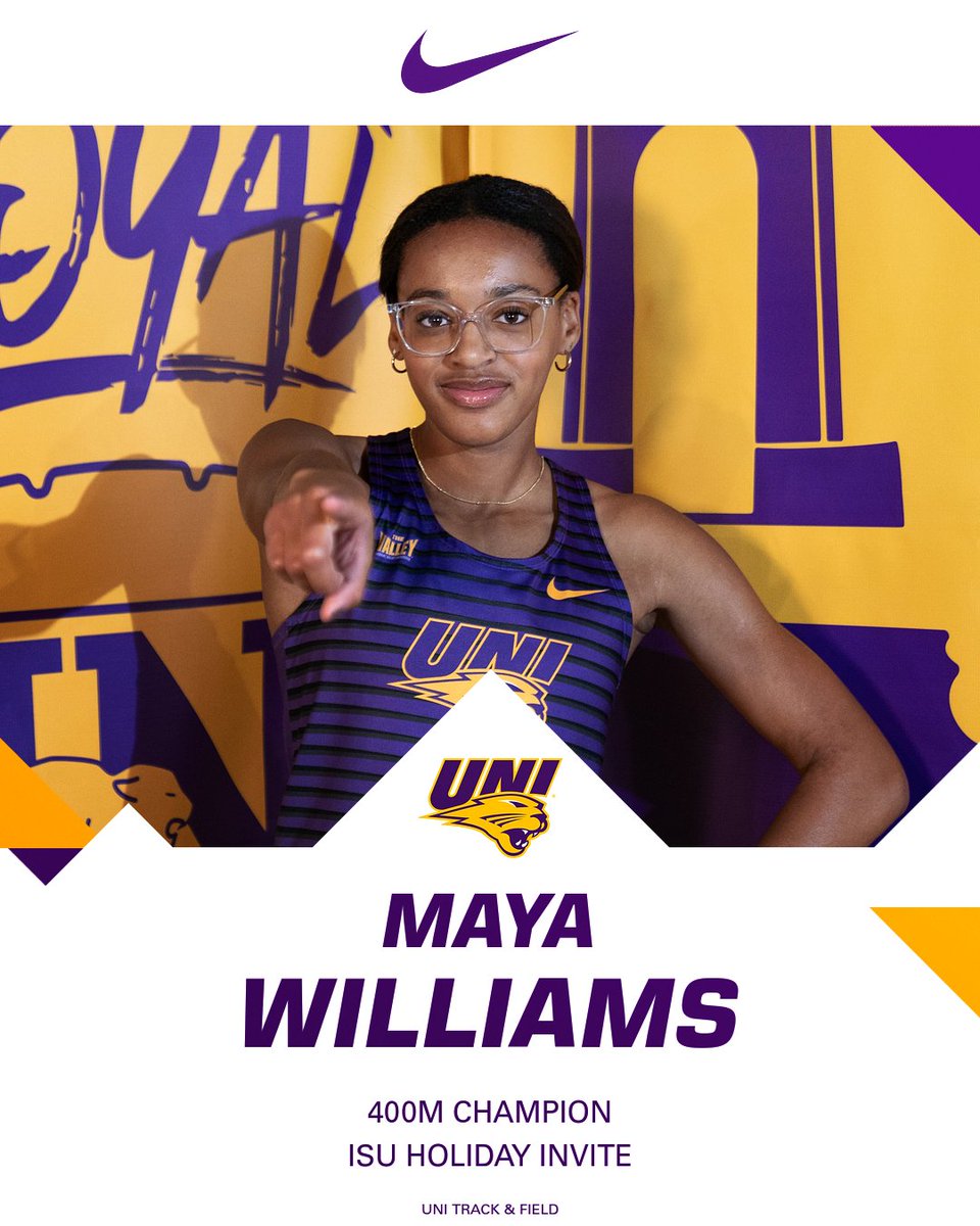 Maya Williams wins gold in the women's 400 meters in her collegiate debut! 🥇 

#EverLoyal #1UNI