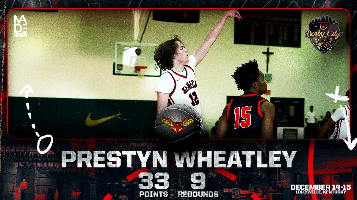 Seneca starts off the #DerbyCityTipoff with a comeback THRILLER at the buzzer! 🤯

Prestyn Wheatley (2028) went CRAZY with 33 &amp; 9!