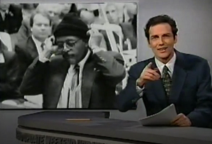 In a brilliant move during closing arguments, Simpson attorney Johnnie Cochran put on the knit cap prosecutors say O.J. wore the night he committed the murders. 

Although O.J. may have hurt his case when he suddenly blurted out, "Hey hey, easy with that. That's my lucky stabbin'