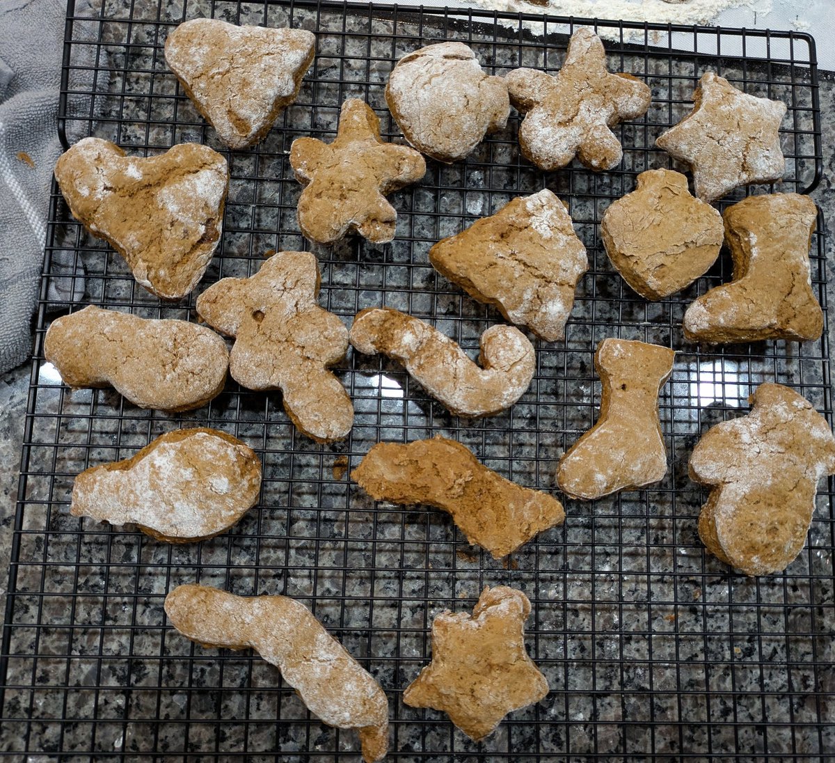 Baking Gingerbread cookies with Mom today.