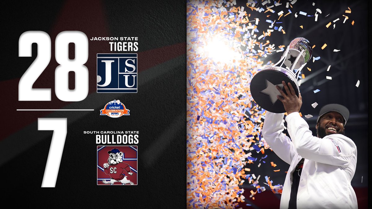 THEE TIGERS OF JACKSON STATE ARE YOUR 2024 HBCU NATIONAL CHAMPS🏆

#SWACFB | #BuildingChampionsForLife
