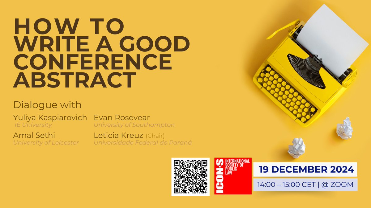 ICONā¢S (@icon__s) on Twitter photo ā³Next week! Join Evan Rosevear, <a href="/amalsethi/">Amal Sethi</a>, <a href="/YKasper/">Yuliya Kaspiarovich</a>, & <a href="/leticiakreuz/">LetĆcia Kreuz</a> next week for expert tips on crafting a conference abstract.
š
19 Dec 2024 | ā° 2:00 PM CET
š Register here: icon-society-org.zoom.us/meeting/regist⦠ā³Next week! Join Evan Rosevear, <a href="/amalsethi/">Amal Sethi</a>, <a href="/YKasper/">Yuliya Kaspiarovich</a>, & <a href="/leticiakreuz/">LetĆcia Kreuz</a> next week for expert tips on crafting a conference abstract.
š
19 Dec 2024 | ā° 2:00 PM CET
š Register here: icon-society-org.zoom.us/meeting/registā¦