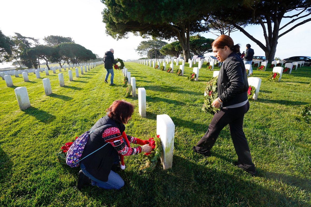 Hundreds volunteer their time for the annual Wreaths Across America event at Ft. Rosecrans National Cemetery