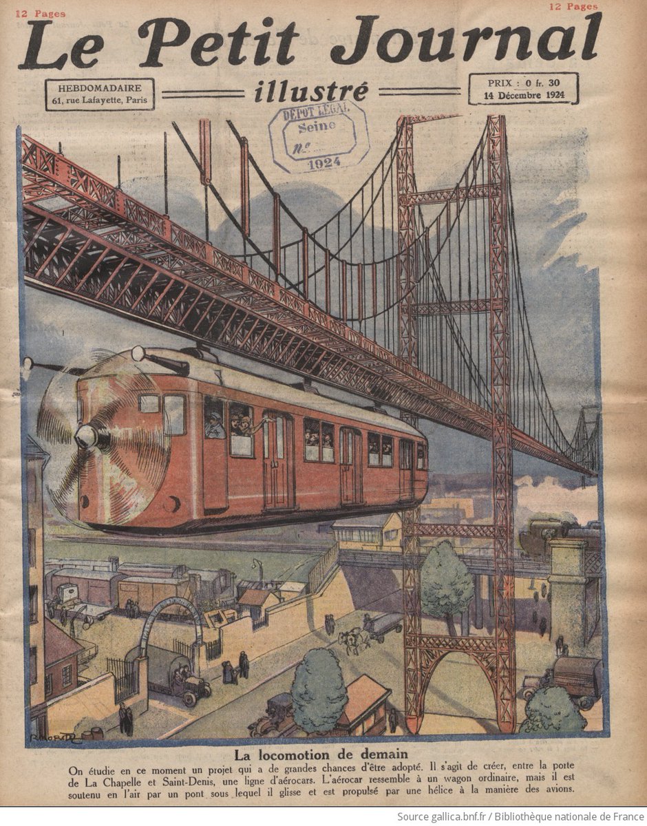 100 YEARS AGO...

Le Petit Journal illustré gallica.bnf.fr/ark:/12148/bpt… <a href="/GallicaBnF/">Gallica BnF</a> 

La locomotion de demain