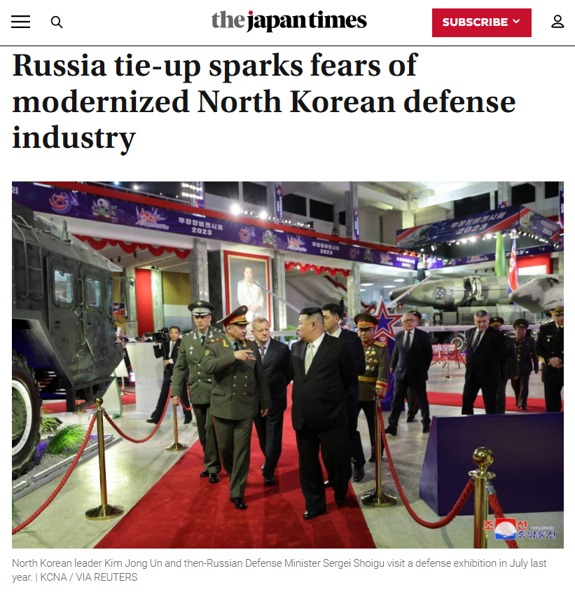 TheStudyofWar's tweet photo. The extent to which Putin can leverage North Korea's industry and industrial production will have important ramifications that extend well beyond the war in Ukraine, ISW founder and president Dr. Kimberly Kagan tells @japantimes. (1/3)
1/3 https://t.co/3h07oFHcXW