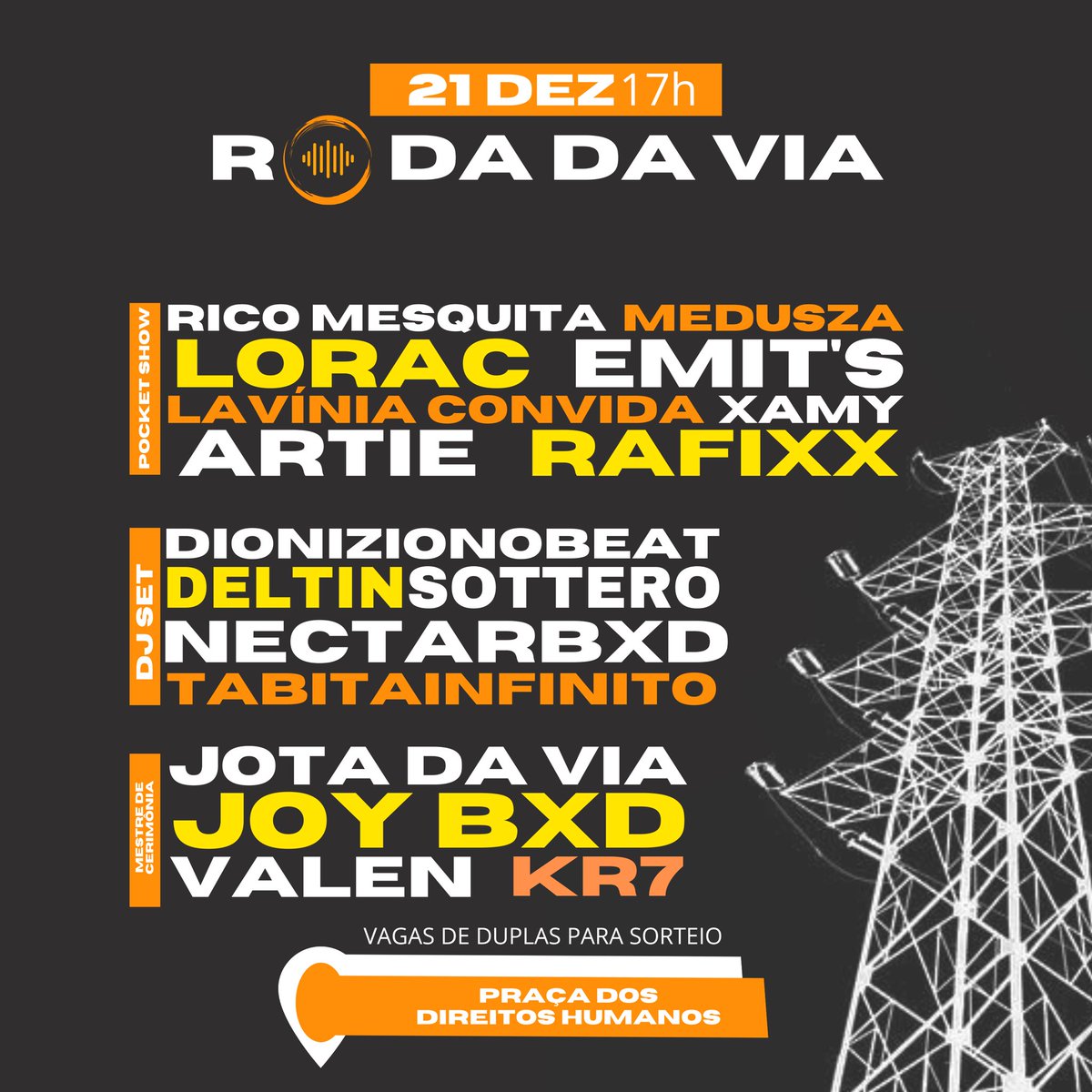 <a href="/rodadavia/">A + querida Roda da Via</a> “O Ciclo do Novo Início” ✨
- CURTE E COMPARTILHA TROPA 🫰🏾
(queremos praça lotada pra valer o esforço)