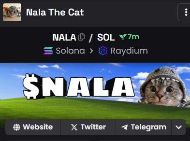 NalaTheCatonX's tweet photo. Dexscreener - Updated for $NALA

https://t.co/SKkxjO0ndM https://t.co/EDaCetJRr1