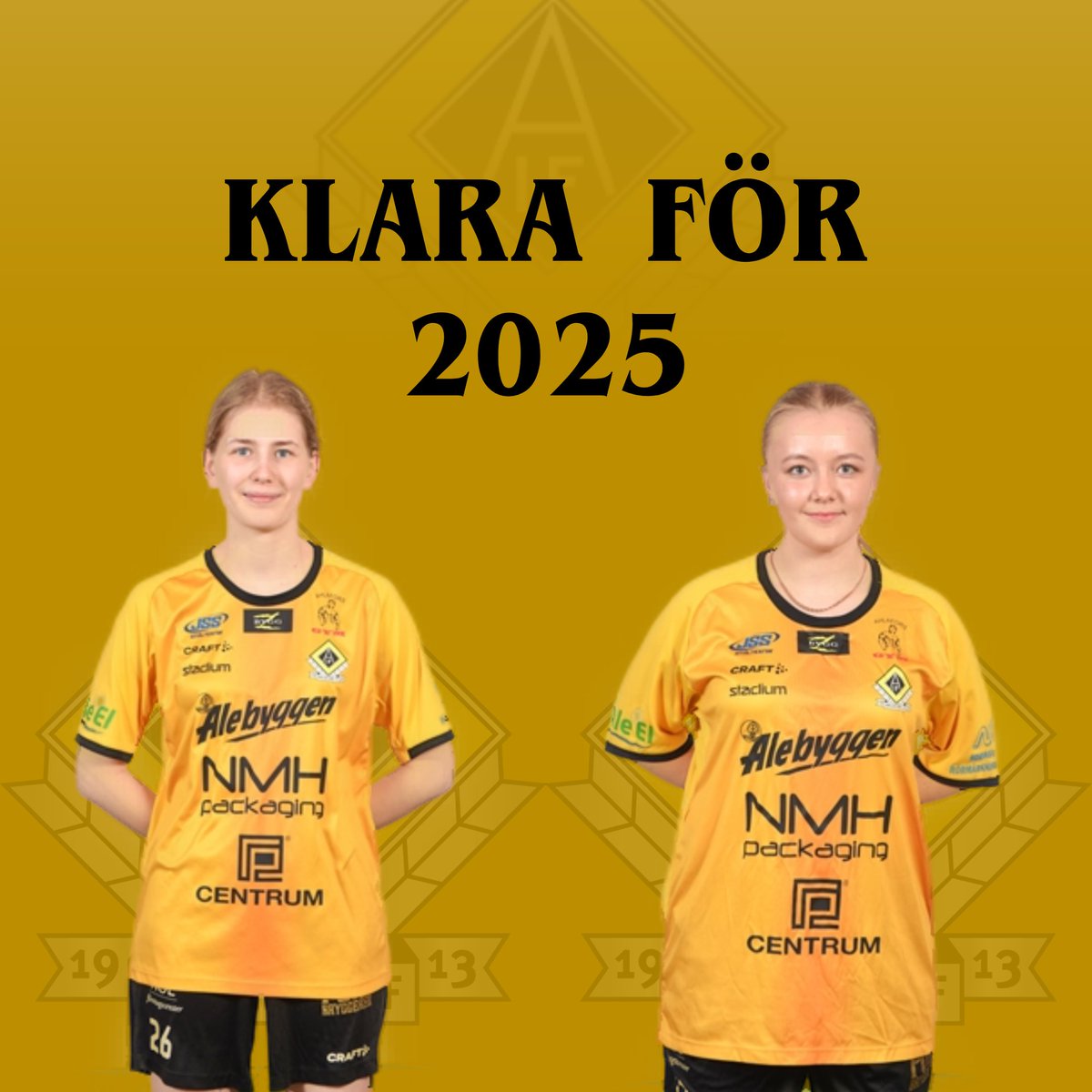 Två av våra yngsta spelare och framtidshopp om att fortsätta bygga vidare damlaget på är
Annika Waldén &amp;
Minna Söderström

Skall bli en glädje att få fortsätta följa er och vår fortsatta resa tillsammans!💛🖤

#gulsvartgemenskap #Damlaget💛🖤