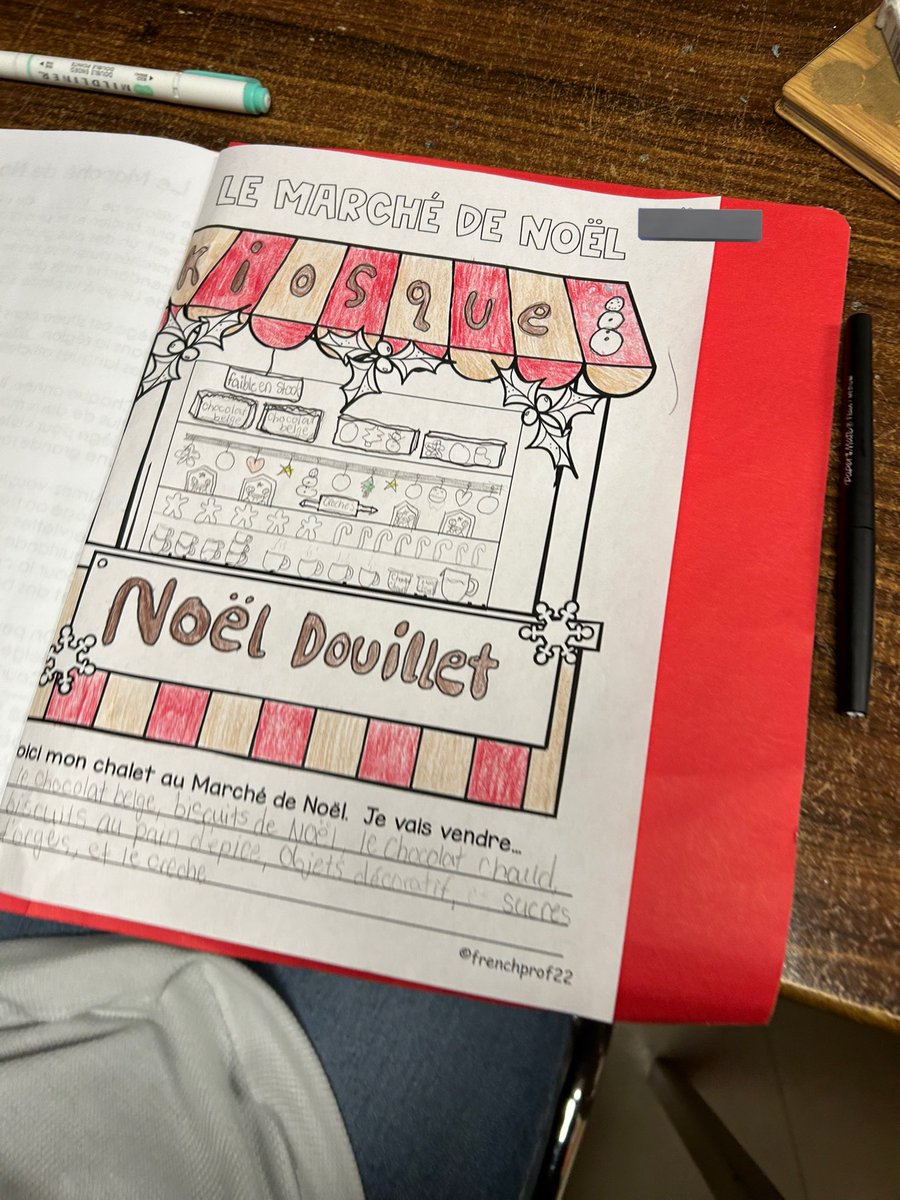 Grade 8’s have been learning about French culture in Belgium 🇧🇪. Liège has a beautiful marché de Noël. #fsl #frenchculture #Noel