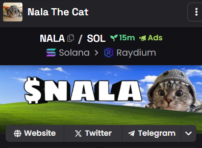 NalaTheCatonX's tweet photo. $NALA is live with Ads now! https://t.co/zw4yOeJ9a3