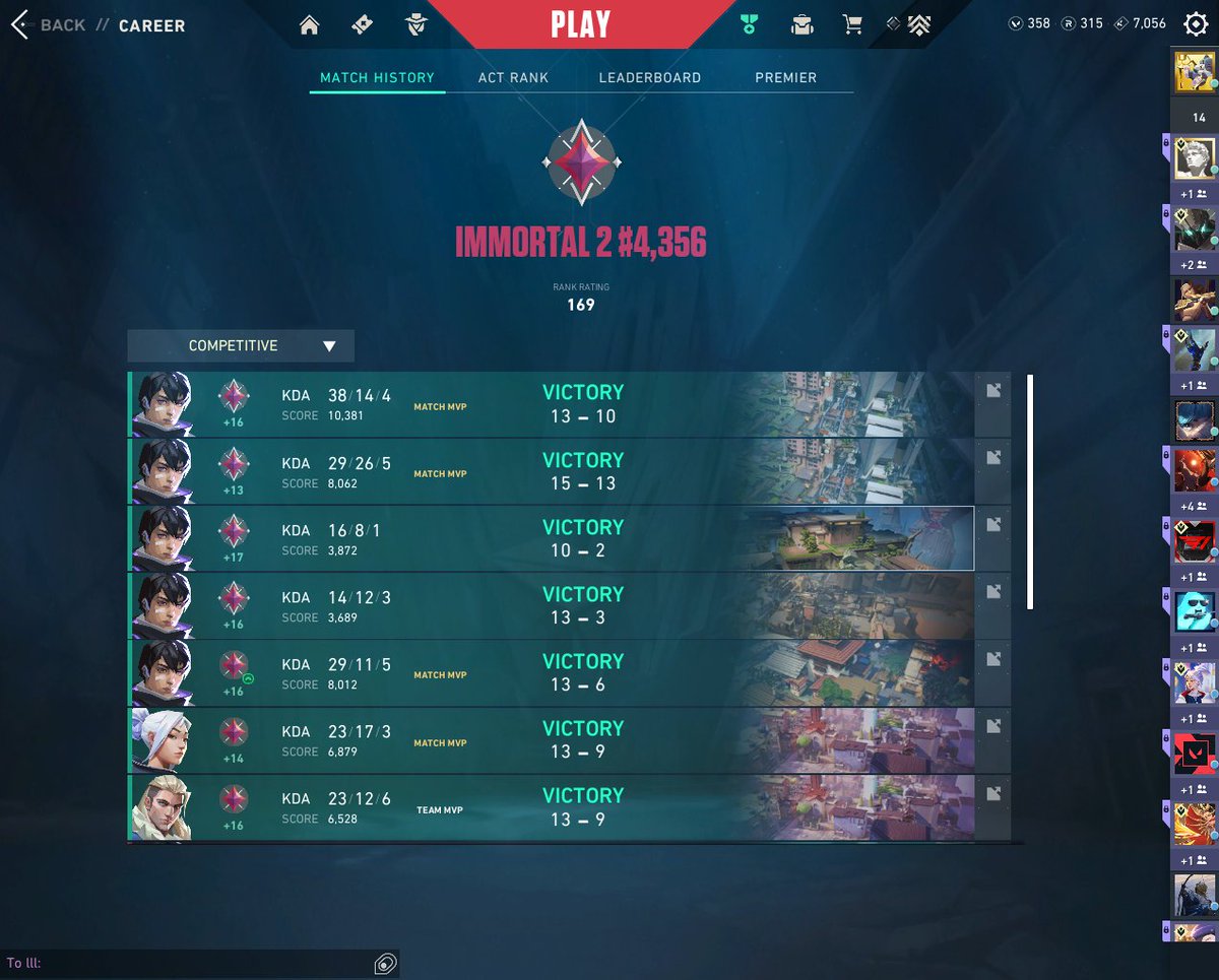 i hate my hidden mmr :(, but its going well 
#VALORANT