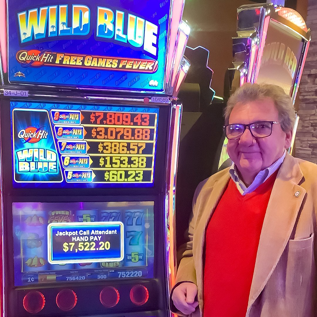 MohawkCasino's tweet image. A thrilling spin led to a big win for Paul! Congratulations Paul on your $7,522.20 win on Quick Hit Wild Blue! bit.ly/41ha0eB #mohawkcasino #quickhit #bestslotsnearme #nycasinos #casinoslotgames #slotgames #handpay #callattendant