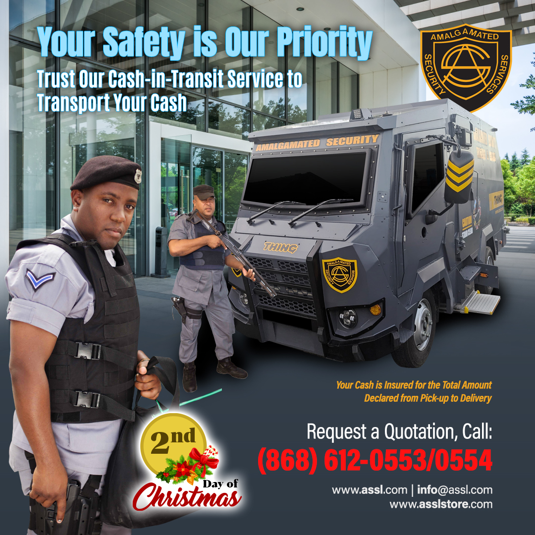 ASSLTT's tweet image. 🎄 Your Safety is Our Priority This Holiday Season! 🎅

Trust Amalgamated Security Services to handle your cash with care and precision. Our Cash-in-Transit Service ensures your funds are:

#AmalgamatedSecurity #CashInTransit #SafetyFirst #HolidaySecurity