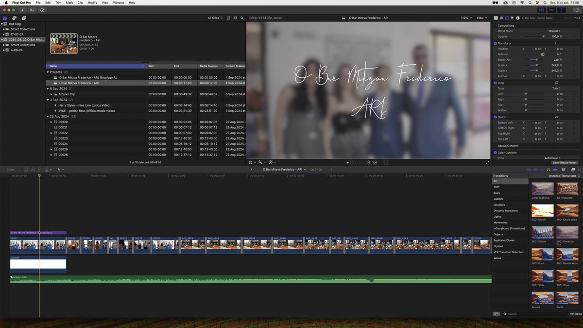 VicValenttim's tweet photo. 🎥🎞 Work! Fotografia, vídeo e edição de vídeo O Bar Mitzva Evento Religioso Colorindo e finalizando o vídeo. Go! 📸🕺🏾 https://t.co/aVvt5sV497
