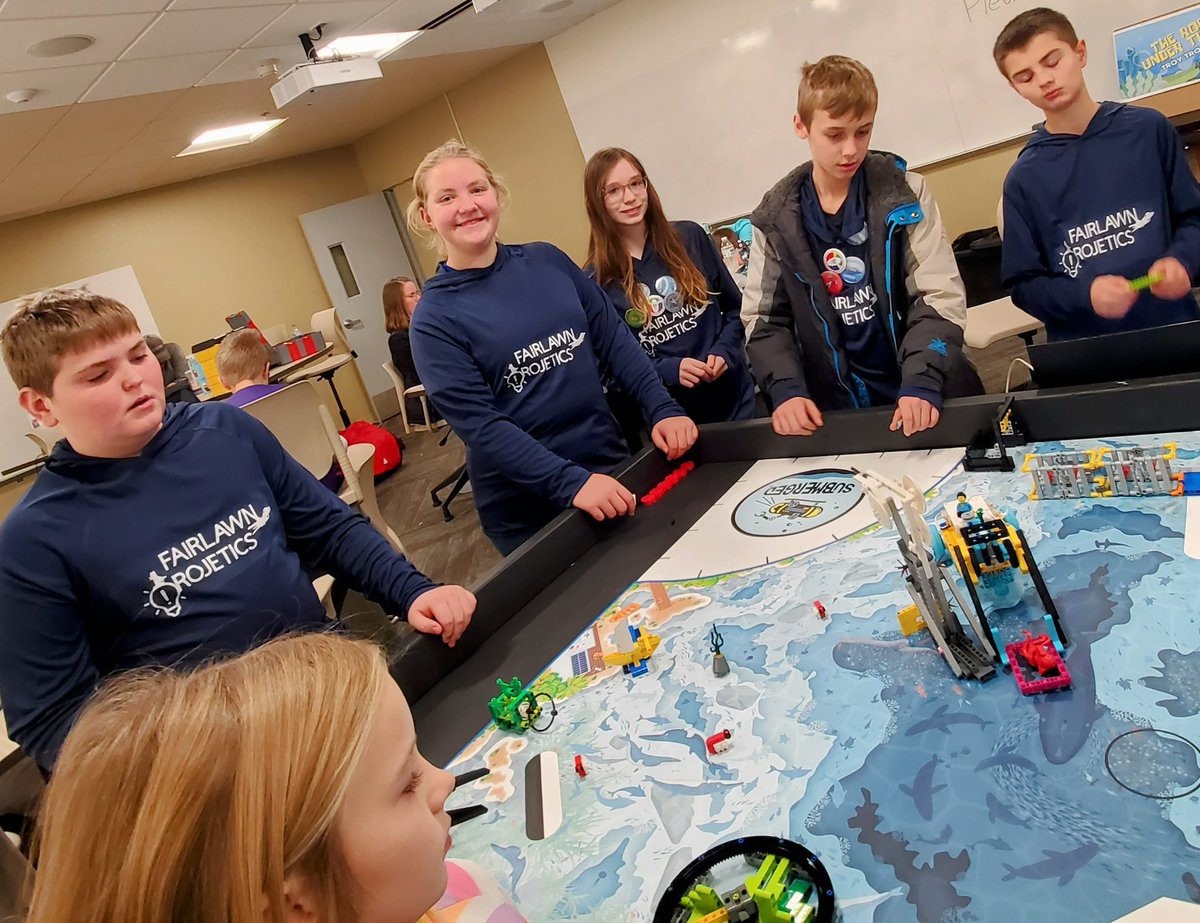 🌎FairlawnTAG🌎 (@fairlawntag) on Twitter photo Our two 6th grade teams TIED for 10th place (22 teams total) in the robot game!! All our Jets did such an awesome job today- both in the game and during presentations 🌟🌟🌟
⚙️Brickheads- 145
⚙️Digidroids - 145
⚙️Master Builders - 115
<a href="/Fairlawnk12/">FairlawnK12</a> Our two 6th grade teams TIED for 10th place (22 teams total) in the robot game!! All our Jets did such an awesome job today- both in the game and during presentations 🌟🌟🌟
⚙️Brickheads- 145
⚙️Digidroids - 145
⚙️Master Builders - 115
<a href="/Fairlawnk12/">FairlawnK12</a>