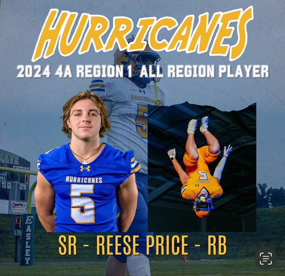 Thankful to be an all region back 2 years in a row!🔥 <a href="/MrCoachFrate/">Anthony Frate</a> <a href="/CoachPerdomo/">Chris Perdomo</a> <a href="/OfficialWrenFB/">Wren Hurricane Football</a> <a href="/Miller_Jordan3/">Jordan Miller</a>