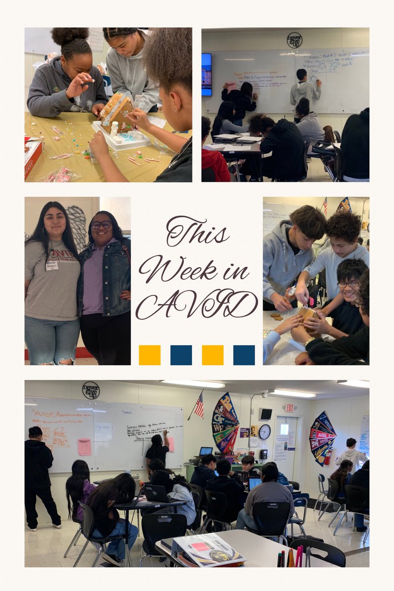 This week in CMS AVID News: 
*Tutorials are going fantastic 
*One-Pagers were created to celebrate a Retiring RAM
*Several staff attended an AVID showcase at my HS Alma Mater w/ a former RAM leading the way
*Choice Day Gingerbread Houses
#AVIDforPossibility 
#CCSShine
#OneChatham
