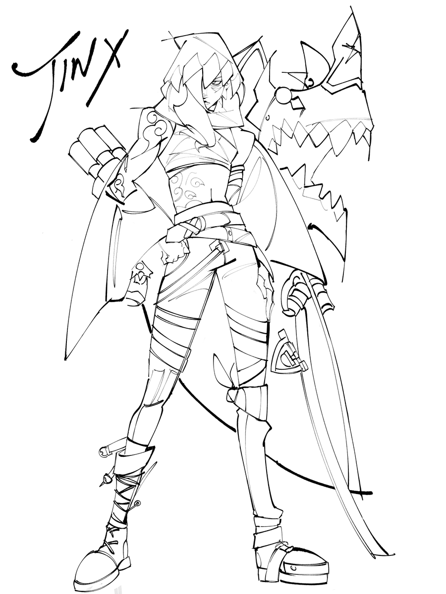 Nate_mimi2's tweet image. jinx wip #Arcane