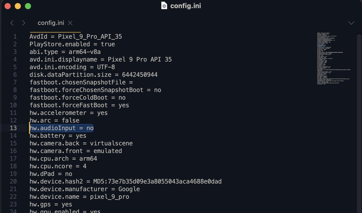 timakrest's tweet image. My ears finally stopped suffering after adding `hw.audioInput=no` to the Android Emulator config (located in `.android/avd/`). This is a must-know! #AndroidEmulator