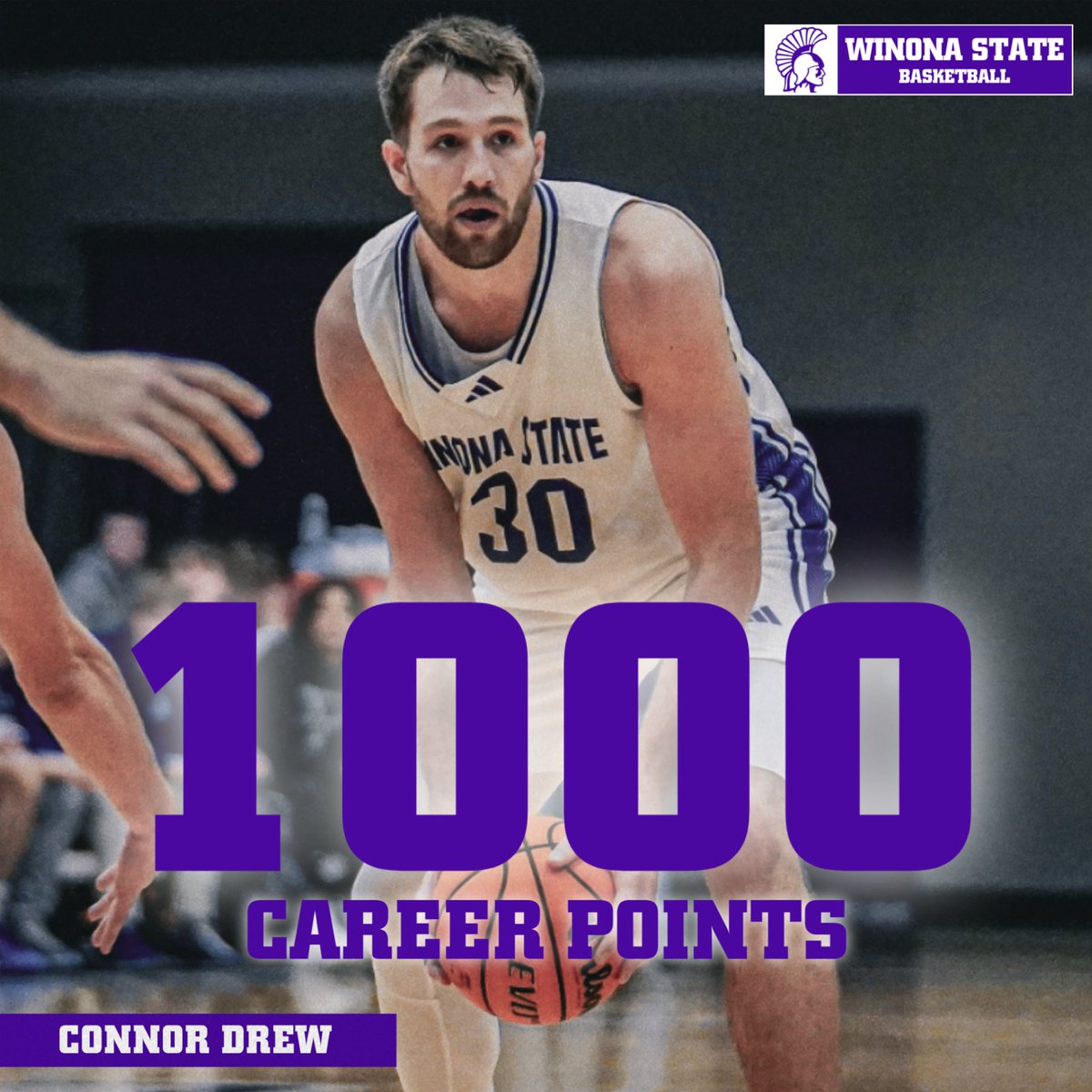 Winona State Warriors (@winonastateath) on Twitter photo With a 3-point bucket in the first half of today’s <a href="/WinonaStateMBB/">Winona State Men's Basketball</a> game against SMSU, Connor Drew became the 43rd Warrior in program history to eclipse 1,000 career points. Congratulations, Connor! With a 3-point bucket in the first half of today’s <a href="/WinonaStateMBB/">Winona State Men's Basketball</a> game against SMSU, Connor Drew became the 43rd Warrior in program history to eclipse 1,000 career points. Congratulations, Connor!