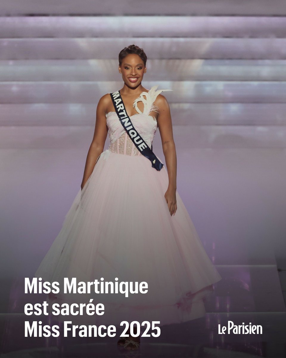 le_Parisien's tweet photo. Angélique Angarni-Filopon est sacrée Miss France 2025, et Miss Nord-Pas-de-Calais, Sabah Aïb, remporte l'écharpe de première dauphine

➡️ https://t.co/Nre9Nbux5y https://t.co/FmYf2XIiyE