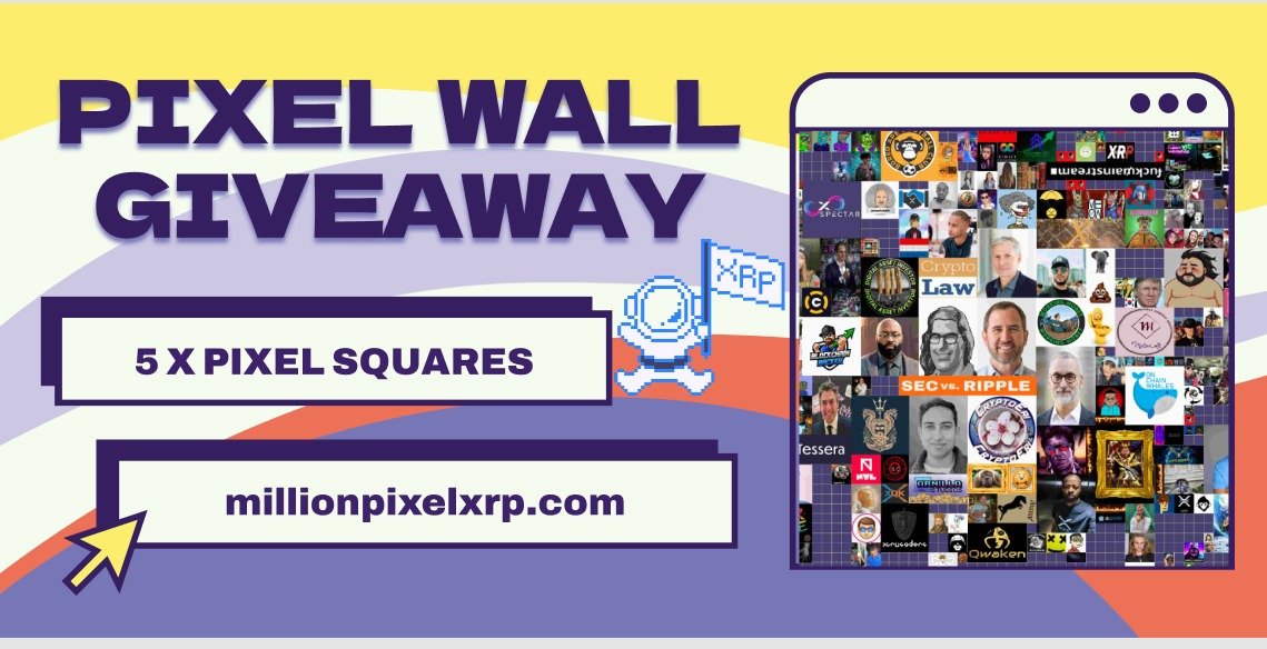 XRP Airdrops (@xrp_airdrops) on Twitter photo In collaboration with <a href="/Millionpixelxrp/">XRP PIXEL WALL</a>
I am giving away 🔥 5 pixel spots 🔥
✅ Follow me & <a href="/Millionpixelxrp/">XRP PIXEL WALL</a>
✅ Like & RT
✅ Tag 3 friends
5 Winners announced on December 17th ⏳
Owning spots = bigger $XBANK #Airdrop 🎁🎈
Don't forget to set TL🚀
TL: xpmarket.com/trustline/xBAN… In collaboration with <a href="/Millionpixelxrp/">XRP PIXEL WALL</a>
I am giving away 🔥 5 pixel spots 🔥
✅ Follow me & <a href="/Millionpixelxrp/">XRP PIXEL WALL</a>
✅ Like & RT
✅ Tag 3 friends
5 Winners announced on December 17th ⏳
Owning spots = bigger $XBANK #Airdrop 🎁🎈
Don't forget to set TL🚀
TL: xpmarket.com/trustline/xBAN…