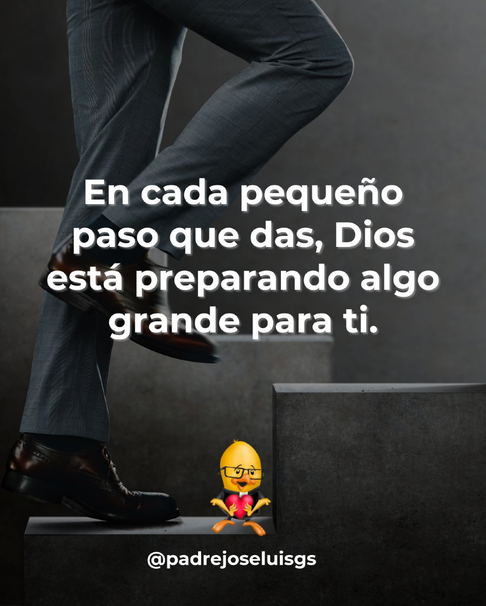 PadreJoseLuisGS's tweet photo. No subestimes los pequeños pasos. Cada uno de ellos te acerca a los grandes planes que Dios tiene para tu vida. 🚶♂️✨
#PequeñosPasos #GrandesBendiciones #ConfíaEnDios https://t.co/WZIhNHwp6x