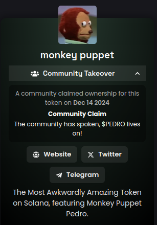 What's that? $PEDRO lives on!? No more monkey business. 👀