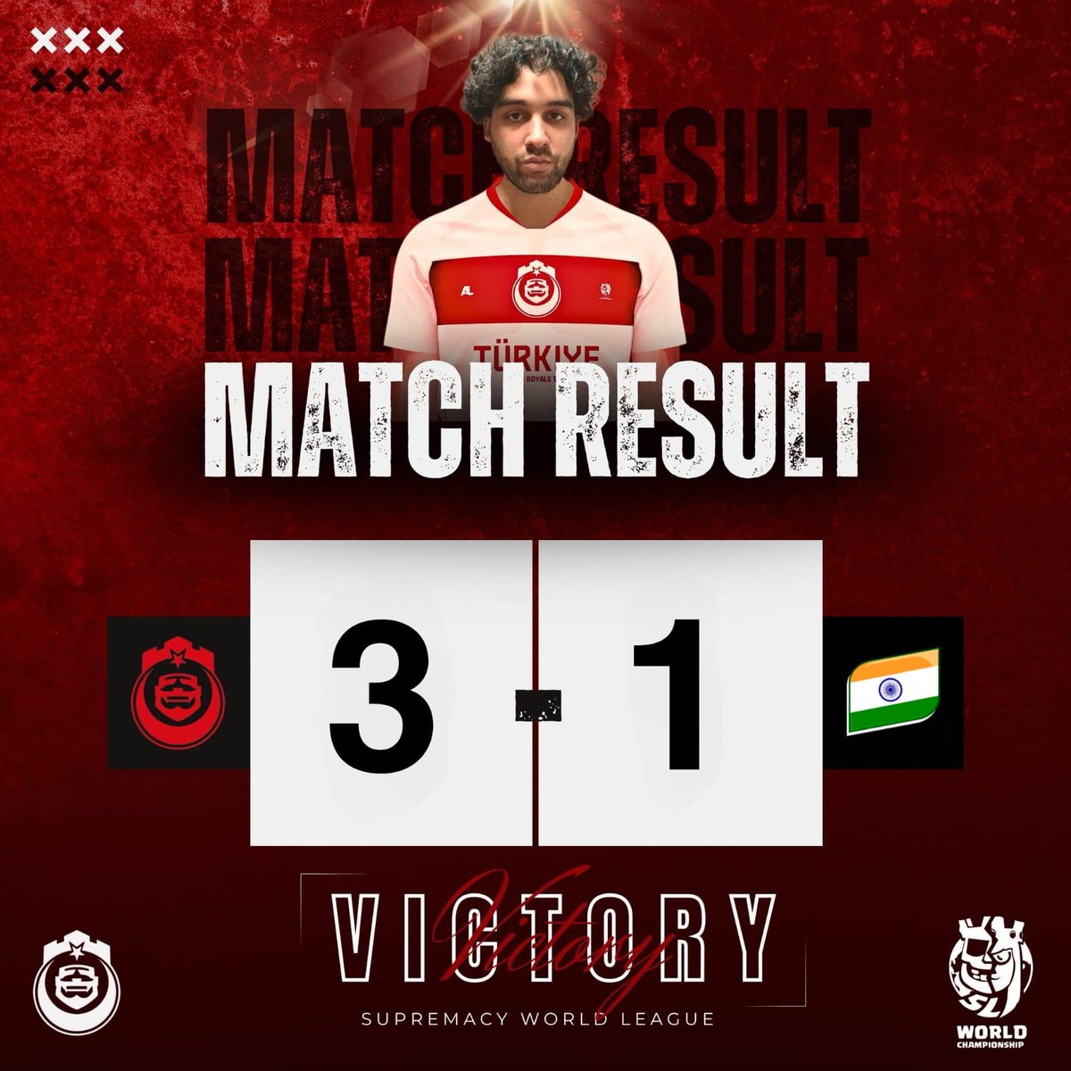 TURKIYE NATIONAL TEAM (@turkiyecr_) on Twitter photo π΄ MATCH RESULTβ¨οΈ
π <a href="/CR_Supremacy/">Supremacy League</a>
π― Round 1 Lower Bracket
ποΈ <a href="/CRIndia_Team/">Team India CR</a>
#TΓΌrkiyeWIN πΉπ· π΄ MATCH RESULTβ¨οΈ
π <a href="/CR_Supremacy/">Supremacy League</a>
π― Round 1 Lower Bracket
ποΈ <a href="/CRIndia_Team/">Team India CR</a>
#TΓΌrkiyeWIN πΉπ·