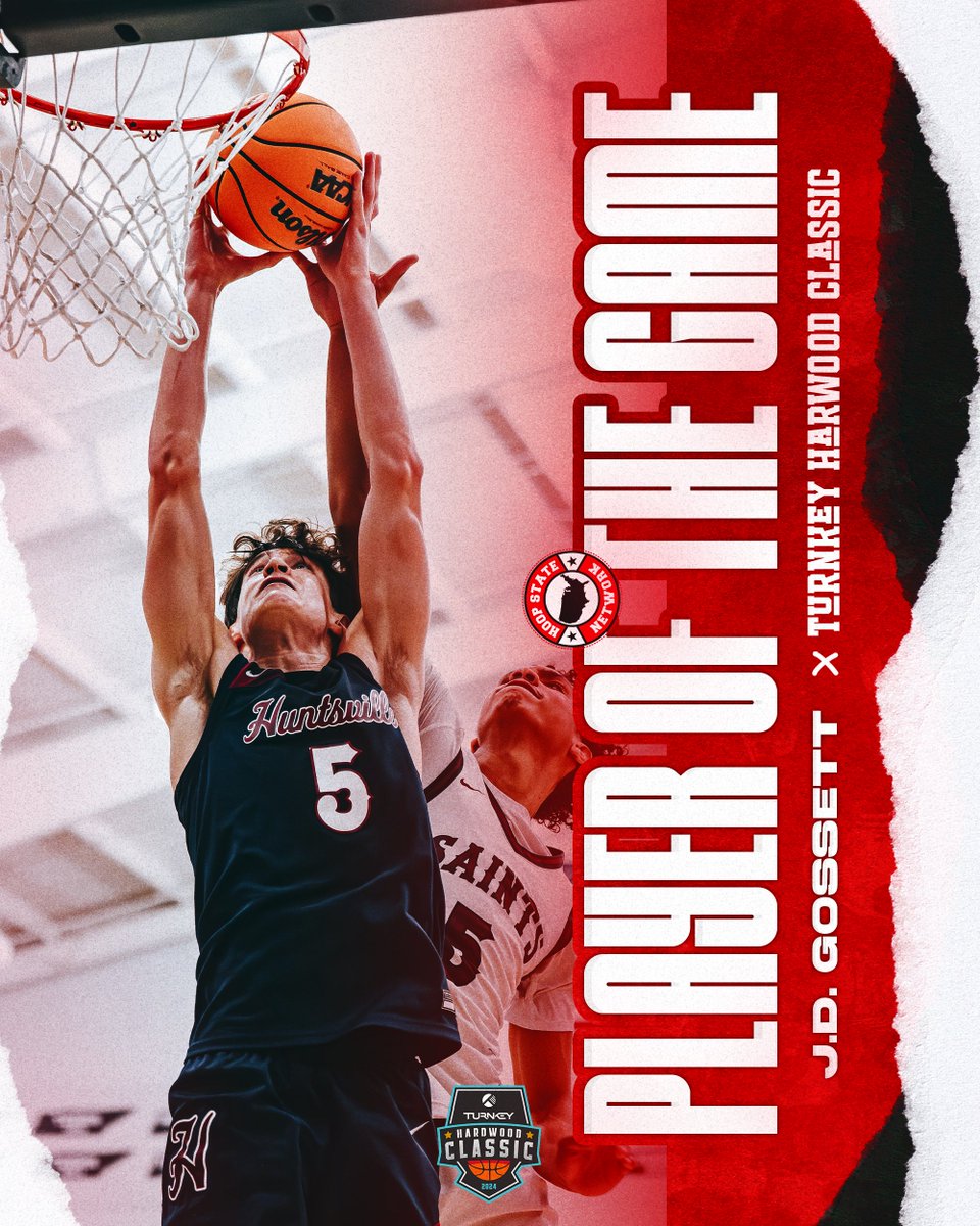 DAY 2 | GAME 5 - Final

𝗣𝗹𝗮𝘆𝗲𝗿 𝗼𝗳 𝘁𝗵𝗲 𝗚𝗮𝗺𝗲: J.D. Gossett 

Come out to the Turnkey Hardwood Classic at Webb School of Knoxville or see all the action LIVE: sapphire.maestro.io/hoopstate/2024… 📺🏀

#TurnkeyClassic | #HoopState