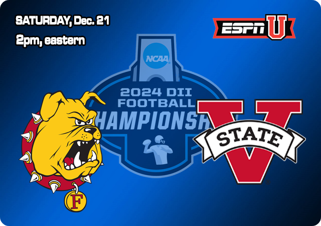 D2Football's tweet image. The Division II Football National Championship matchup is set. Ferris State (13-1) and Valdosta State (13-0) will meet each other for the third time in the national finals next Saturday.
