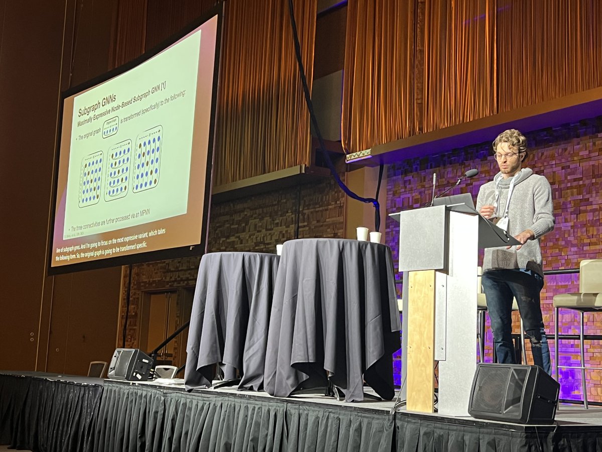 Symmetry and Geometry in Neural Representations (@neur_reps) on Twitter photo Our last contributed talk is from <a href="/GuyBarSh/">Guy Bar-Shalom</a> on "Efficient Subgraph GNNs via Graph Products and Coarsening". Our last contributed talk is from <a href="/GuyBarSh/">Guy Bar-Shalom</a> on "Efficient Subgraph GNNs via Graph Products and Coarsening".
