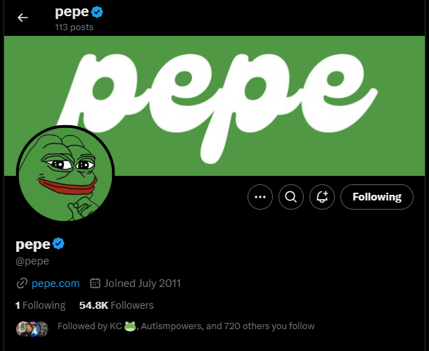 I'm lookin to follow more $PEPE hodlers. If you HODL $PEPE and I'm not following you yet, drop 🐸 in the comment, so we can all connect and follow each other. Following and supporting your frens is literally FREE. No $PEPE hodler should have less than 6.9k frens. 🐸💚