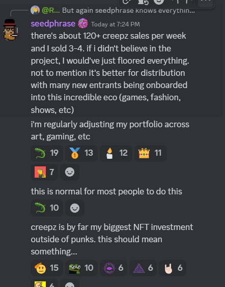 chesus's tweet photo. Wen The Legend comes into @creepz Discord and drops a bit of education on the lizards.  🧠

The last part of his statement is very important.  🕯️ https://t.co/OKAd2WtRHH