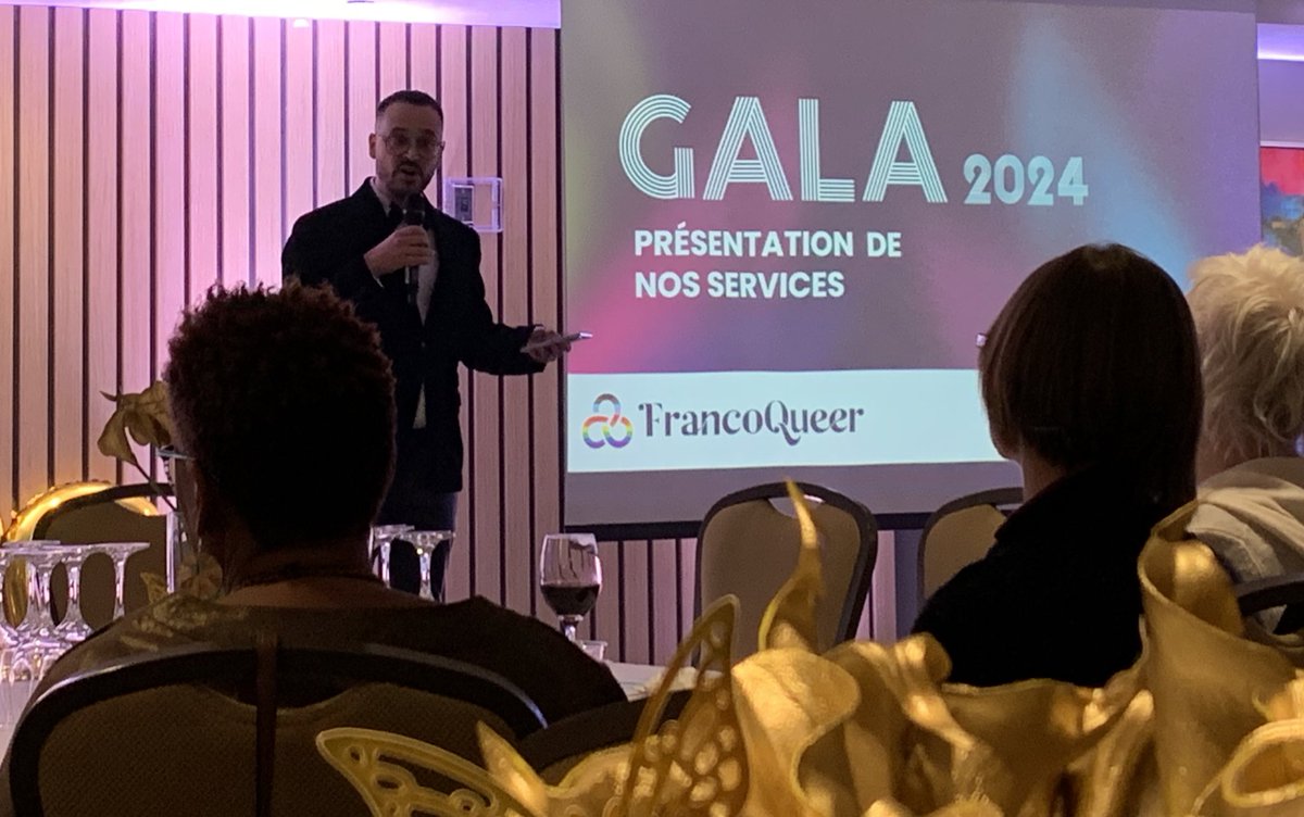 gmarchildon's tweet image. Accueil chaleureux pour les convives et merveilleuse ambiance au Gala de fin d’année de @FrancoQueer où @collegeboreal est bien représenté en tant que l’un des commanditaires Or. Bravo à l’organisme pour ses impressionnantes réalisations!