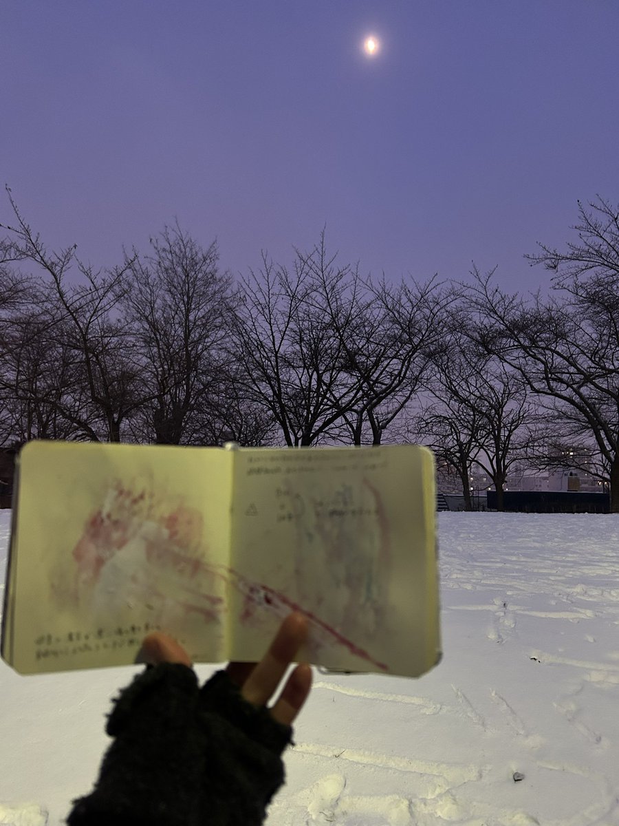 原画 『雪降る音に耳を澄ます。』