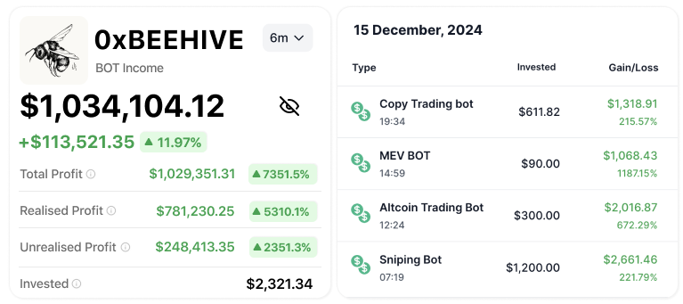 0xbeehive's tweet photo. Imagine making $1000/day with crypto bots

No coding. No stress. Just passive income

I’ve spent months testing over 50 of them

Here’s 5 that actually printing daily...🧵👇 https://t.co/XhlZBbnIHd