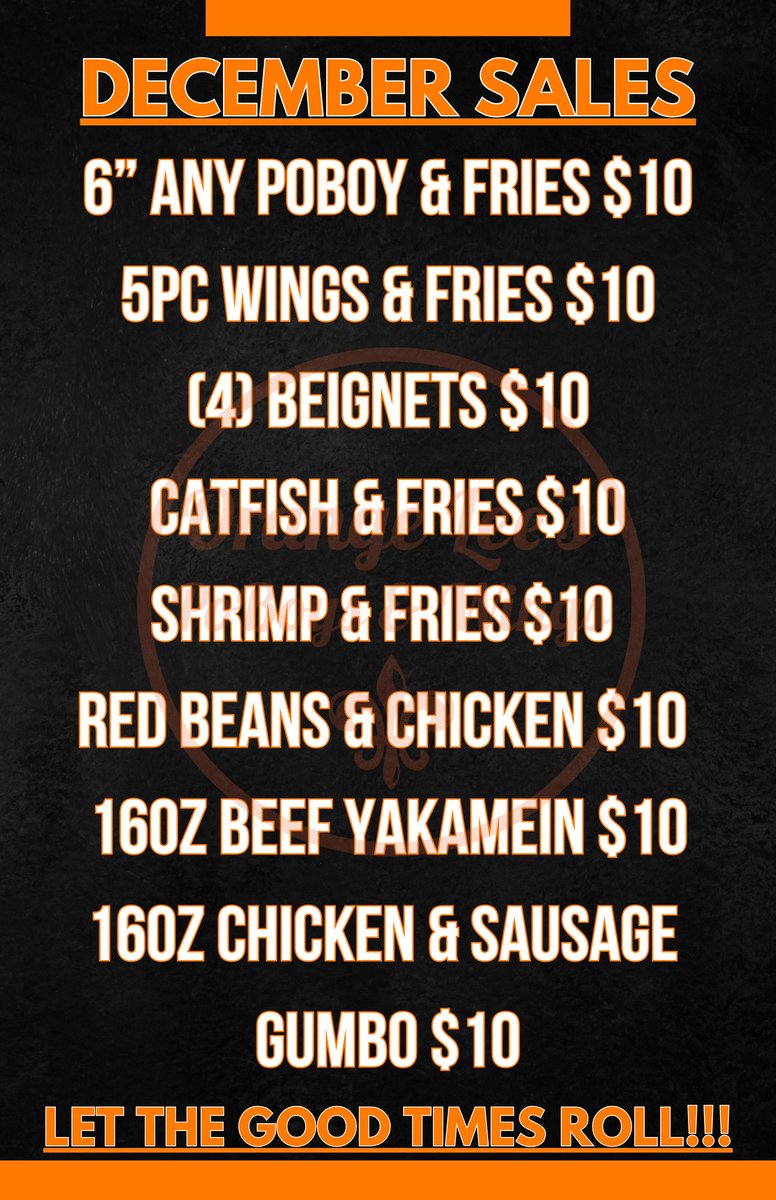 Come get that Orange Lee’s Experience 😋🧡🧡🧡

Come try our delicious food today⚜️

Come dine in or order take out at @orangeleespoboys_wings 🧡
Northwest Houston 3 blocks off 290

11308 Huffmiester Rd

#orangelees #houston #houstonfood #htx #htxfoodie #viral