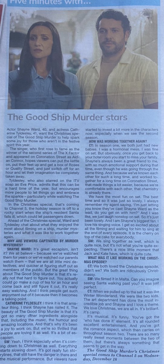 jim barrow (@jimvale) on Twitter photo The Good Ship #Murder #Christmas Special write up in this weekend’s <a href="/ExpressandStar/">Express & Star</a> ahead of showing on <a href="/channel5_tv/">Channel 5</a> (9pm Wednesday).Will be good to <a href="/Zak_Dee/">Zak Douglas</a> from #Wolverhampton and <a href="/CYT_Wolves/">Central Youth Theatre</a> return as Jamil. The Good Ship #Murder #Christmas Special write up in this weekend’s <a href="/ExpressandStar/">Express & Star</a> ahead of showing on <a href="/channel5_tv/">Channel 5</a> (9pm Wednesday).Will be good to <a href="/Zak_Dee/">Zak Douglas</a> from #Wolverhampton and <a href="/CYT_Wolves/">Central Youth Theatre</a> return as Jamil.