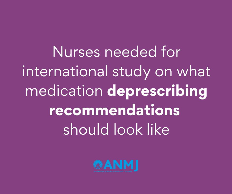 Australian Nursing & Midwifery Journal (@anmjaustralia) on Twitter photo Nurses and nursing students, have your say on what describing recommendations should look like for an international anonymous survey. More: bit.ly/3VpTmWs Nurses and nursing students, have your say on what describing recommendations should look like for an international anonymous survey. More: bit.ly/3VpTmWs