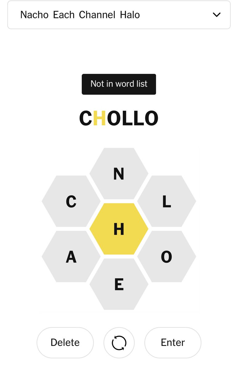 NY Times Spelling Bee has clearly never been to New Mexico.