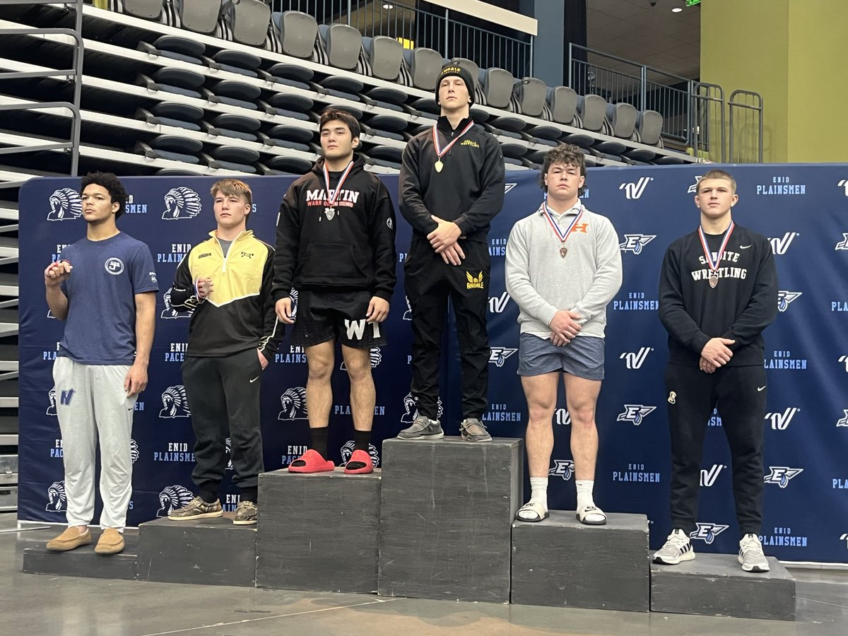 Congratulations to Isaiah Wilson!

190 lb. champ in a tough Enid Tournament.