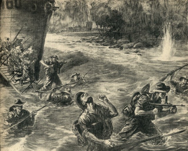 Scarlet Beach 🇵🇬 Locals commemorate the Landing of Australian Troops (20th Bde 9th Div) at dawn on the 22 September 2023