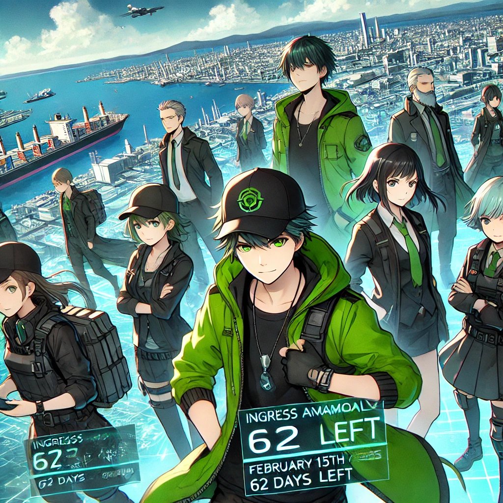 MameOjaru's tweet image. 2025年2月15日（土）に横須賀🚢で開催されるアノマリーまで、あと62日！⏳✨

#Ingress #XMAnomaly #横須賀